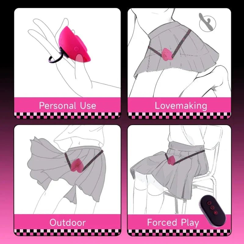 Heart-Shaped Wearable Suction Vibrator - Clit Suction Toy