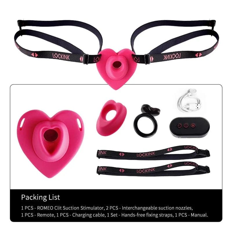 Heart-Shaped Wearable Suction Vibrator - Clit Suction Toy