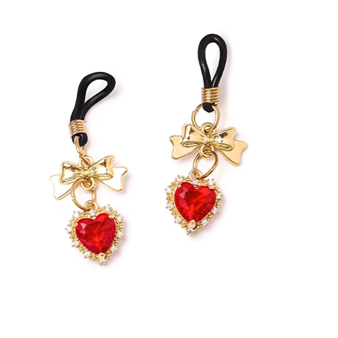Heart Star Bell Nipple Clamps - Adjustable Alloy Pair