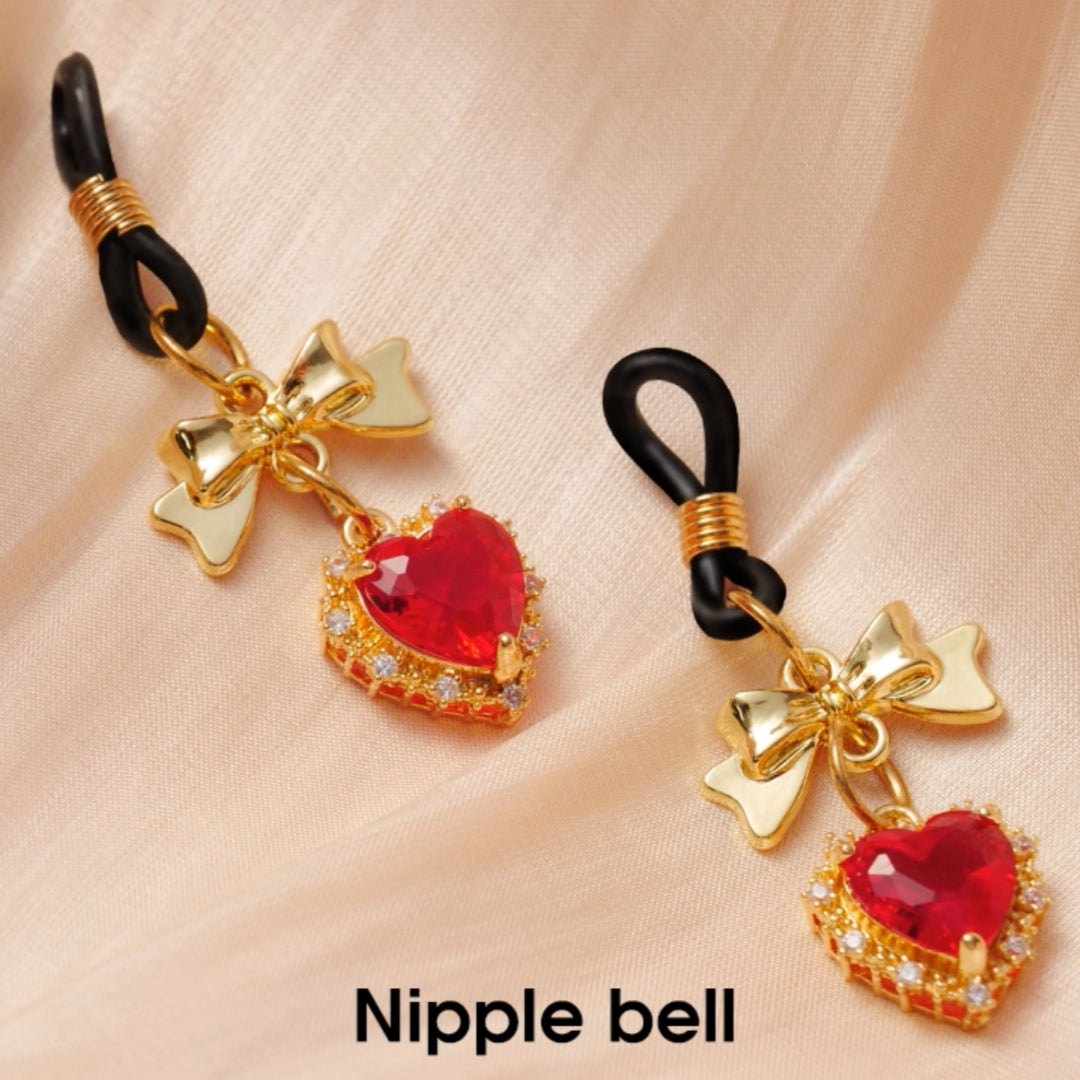 Heart Star Bell Nipple Clamps - Adjustable Alloy Pair