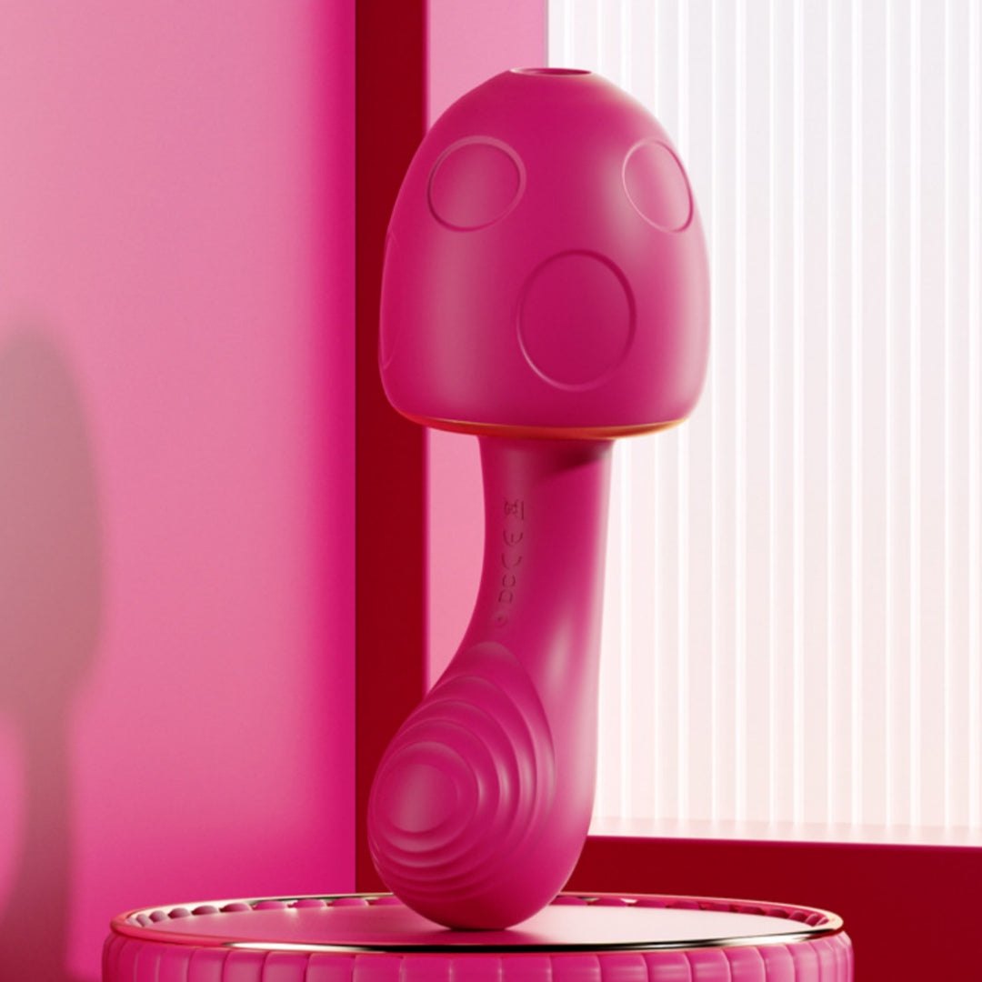 Heated Mushroom Head Sonic Sucker - Clit Sucking Vibrator