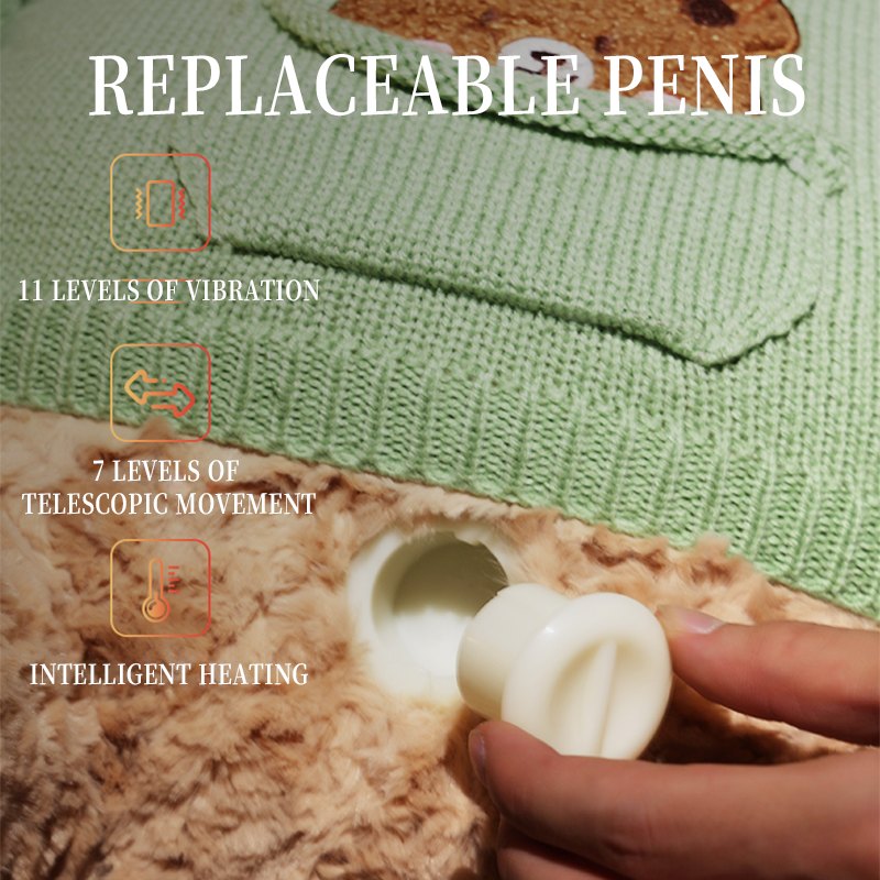 Heated Plush Bear Sex Machine - Vibrating Thrusting Sex Machine