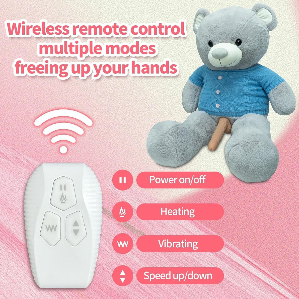 Heated Plush Bear Sex Machine - Vibrating Thrusting Sex Machine
