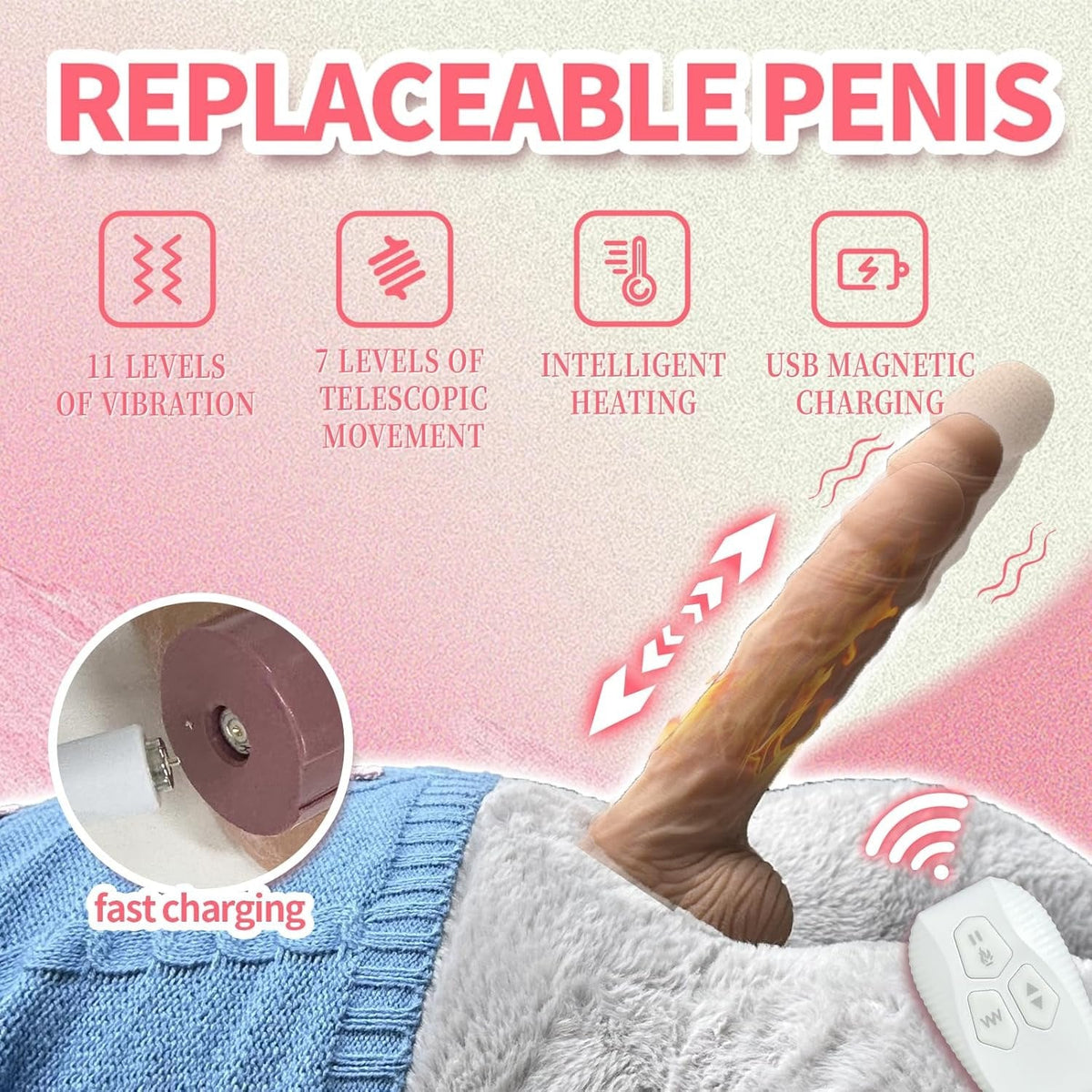 Heated Plush Bear Sex Machine - Vibrating Thrusting Sex Machine
