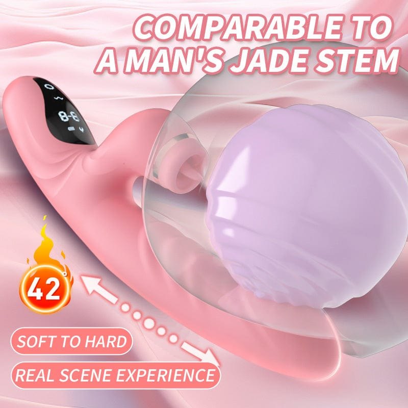 Heated Rabbit Vibrator, Licking Arm - Rabbit G-Spot Vibrator