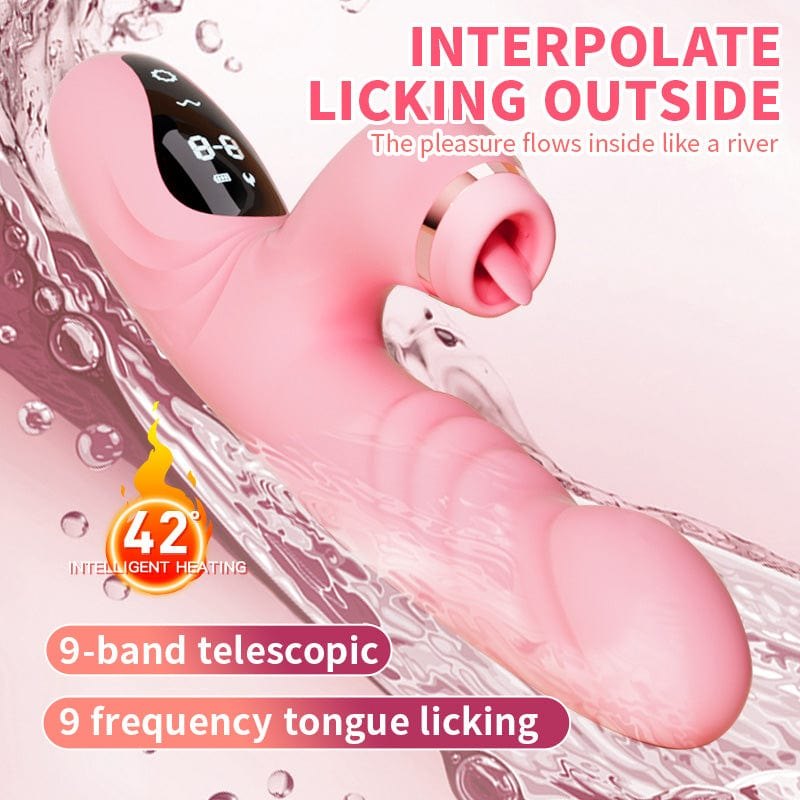 Heated Rabbit Vibrator, Licking Arm - Rabbit G-Spot Vibrator