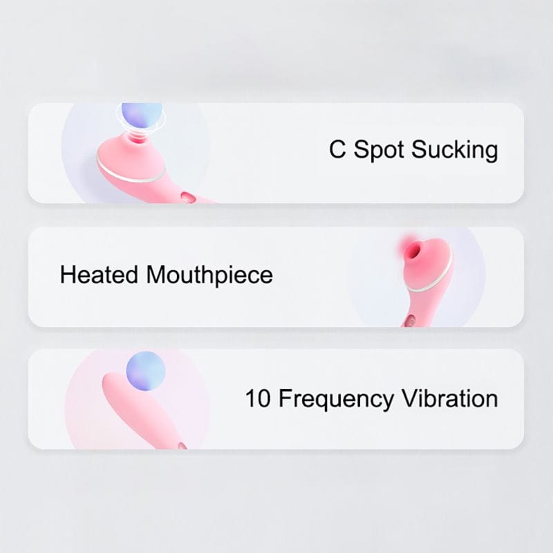 Heated Suction Clit Vibrator - Rose Toy Clit Sucker