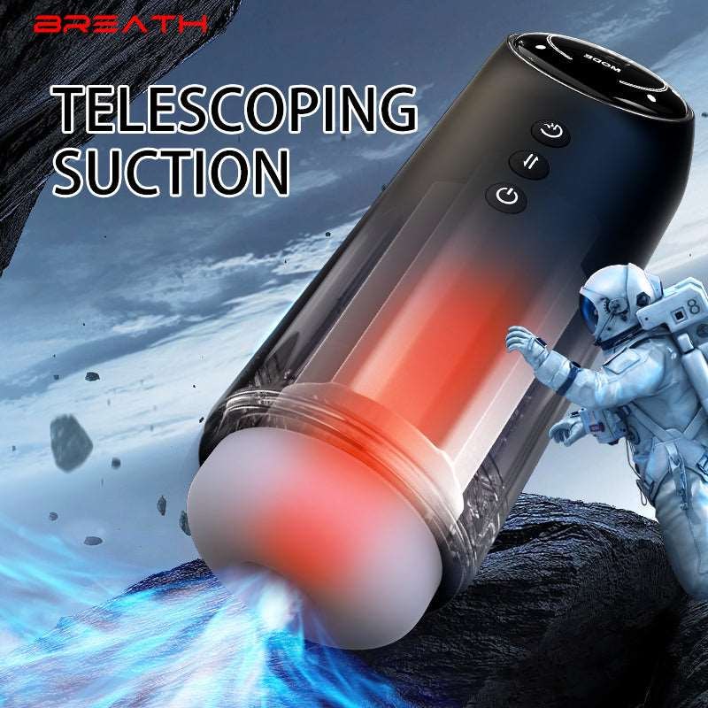 Heated Suction Male Masturbator - 4-Frequency Stroker