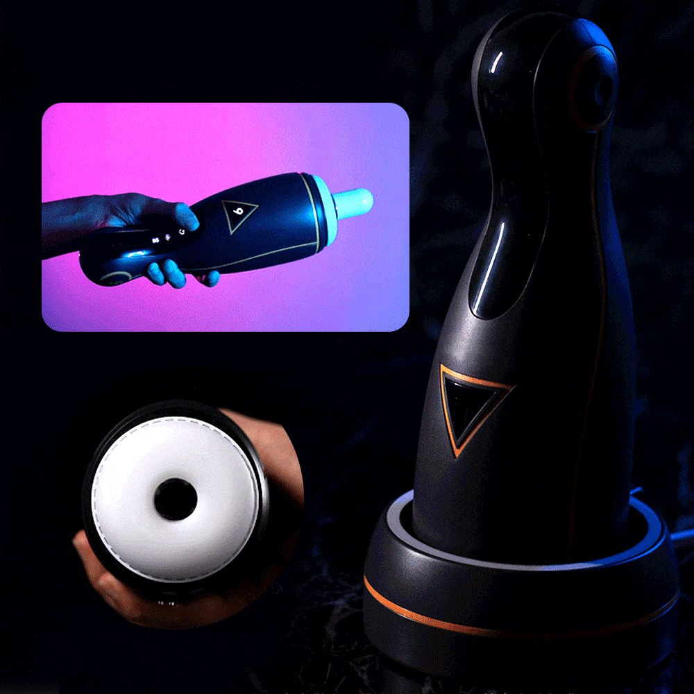 Heated Suction Male Masturbator - 5-Mode Vibrating Stroker