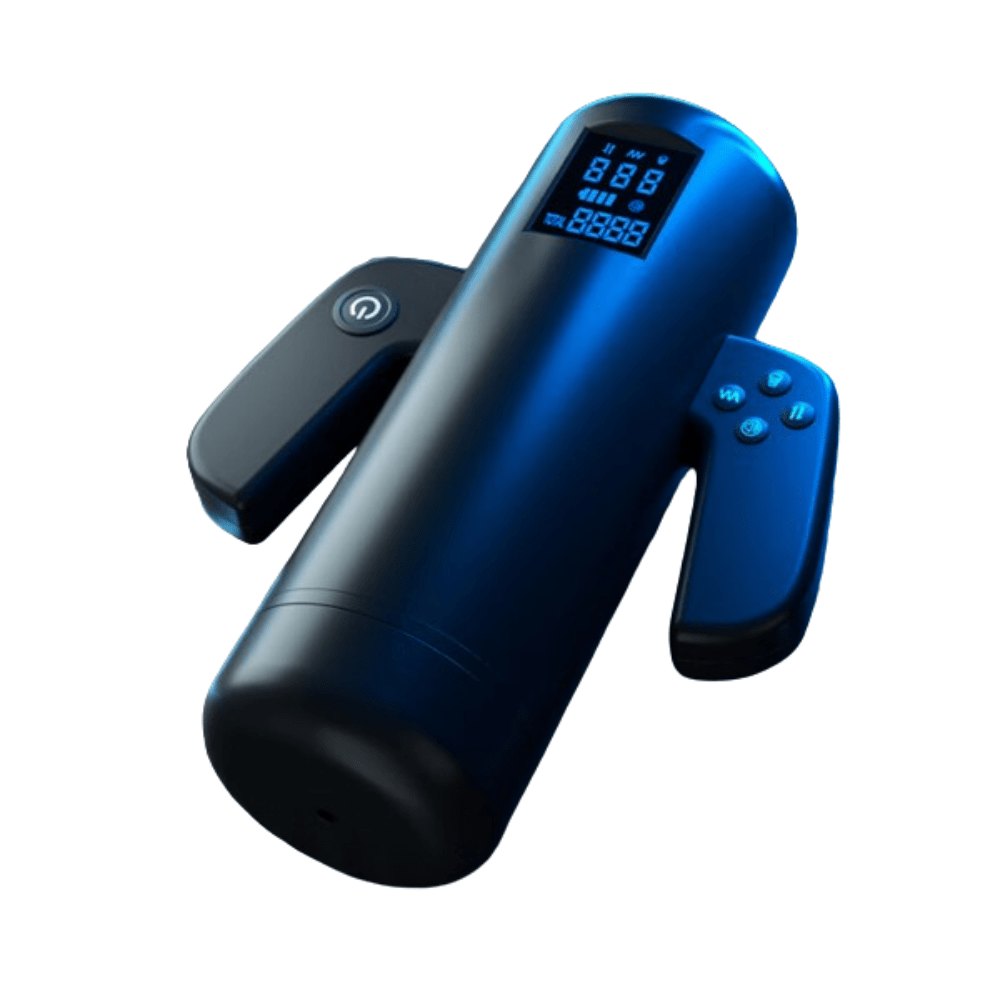 Heated Telescopic Male Masturbator - 9-Mode Vibrating Stroker
