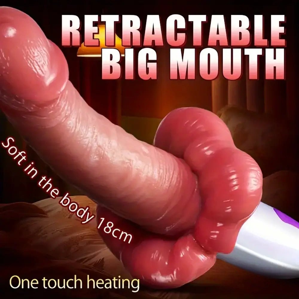 Heated Thrusting Vibe Dildo - Vibrating Thrusting Dildo