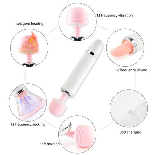 Heated Tongue Wand Vibrator - Magic Wand Massager