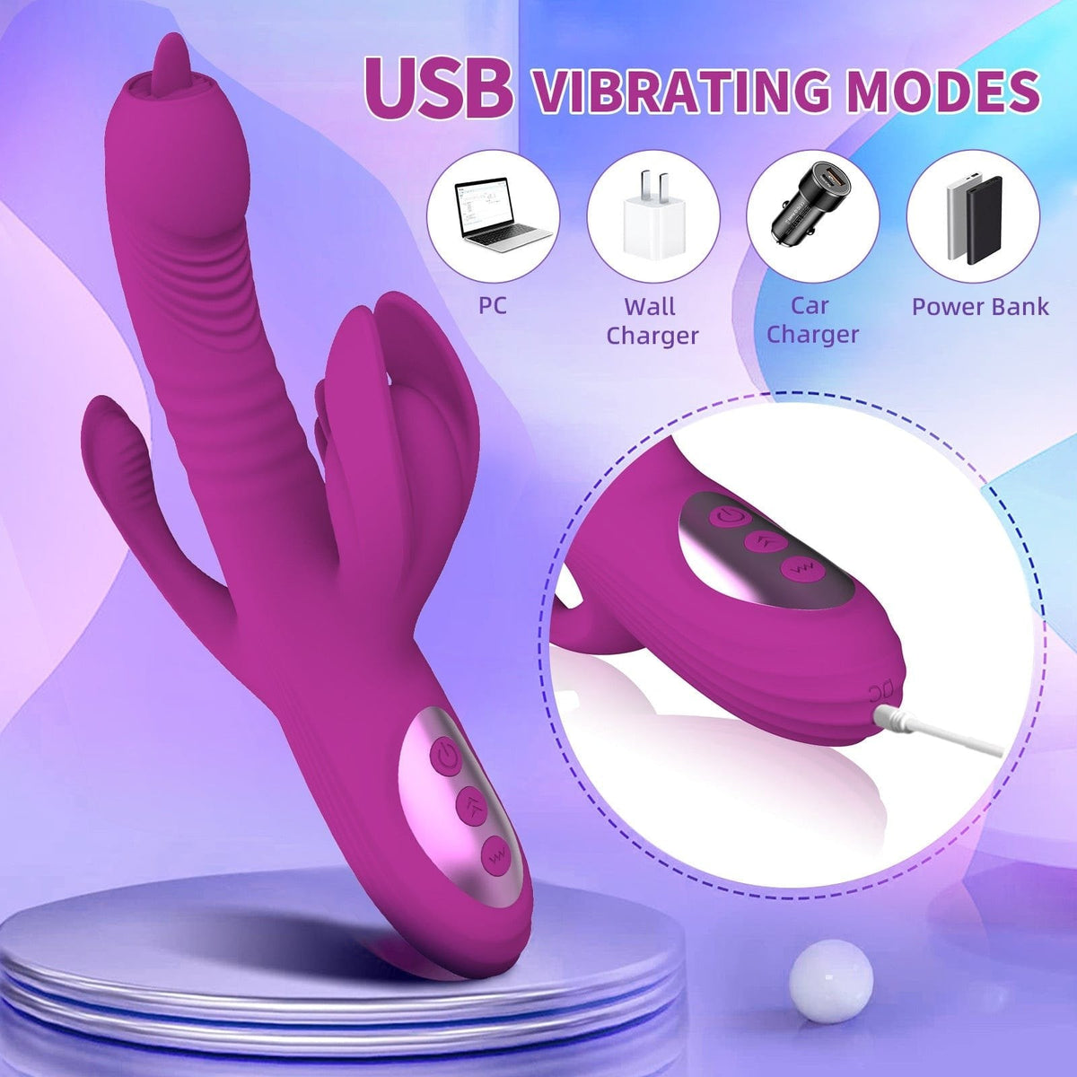 Heating Rabbit Tongue Vibrator - Rabbit G-Spot Vibrator