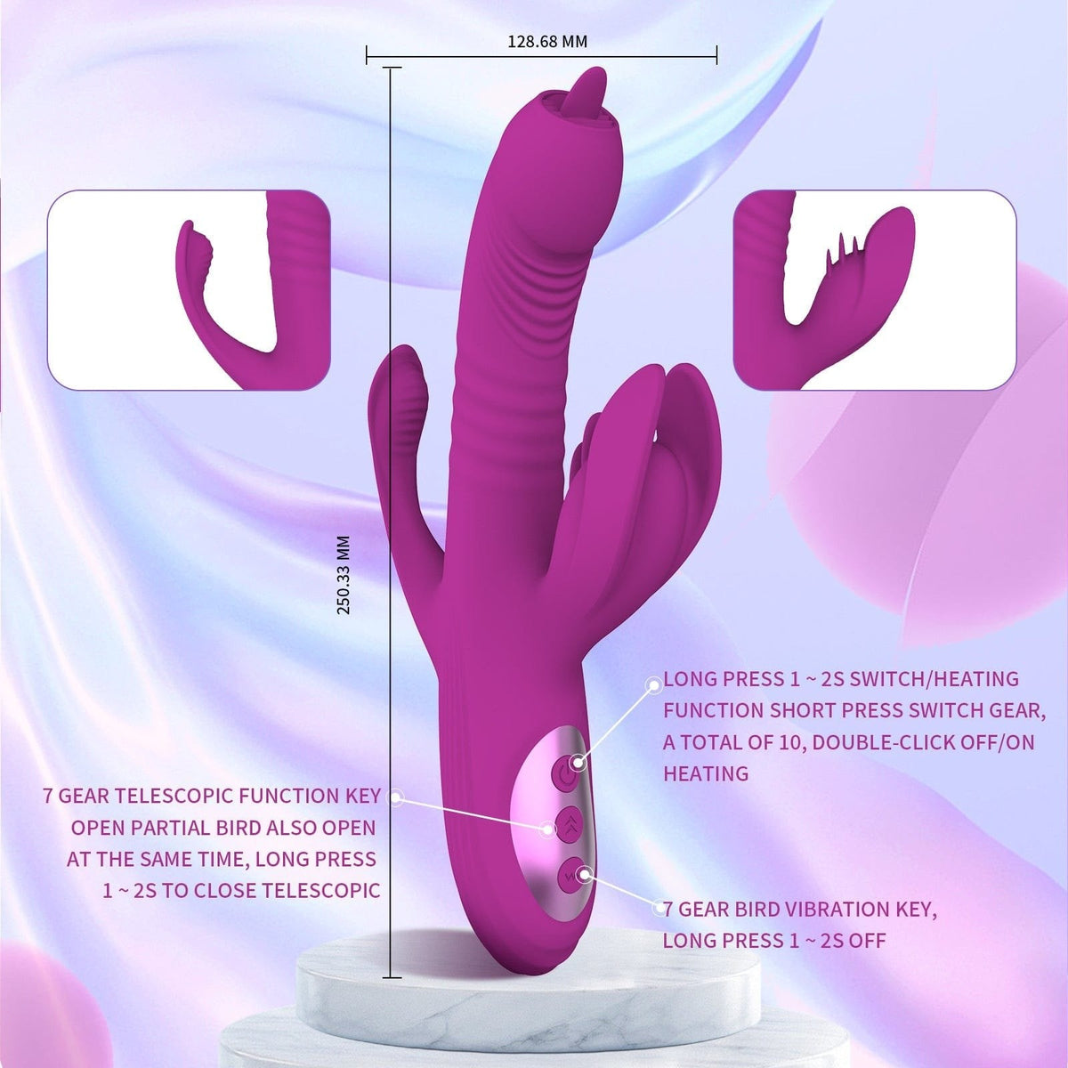 Heating Rabbit Tongue Vibrator - Rabbit G-Spot Vibrator