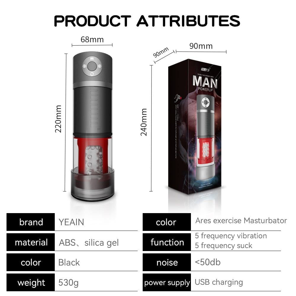 Heating Rotation Masturbation Cup - Male Stroker Toy