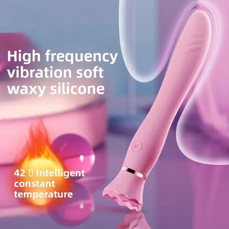 Heating G-Spot Vibrator Suction Cup - Silicone G-Spot Dildo