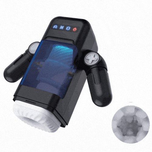 Heating Telescopic Masturbator - Vibrating Male Masturbator