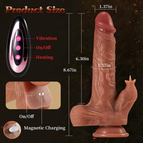 Heating Tongue Licking Realistic Dildo - Realistic Dildo