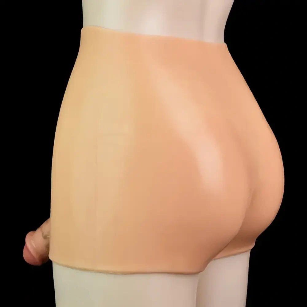 High Waist Hip Enhancer Brief - Wearable Strap On Dildo