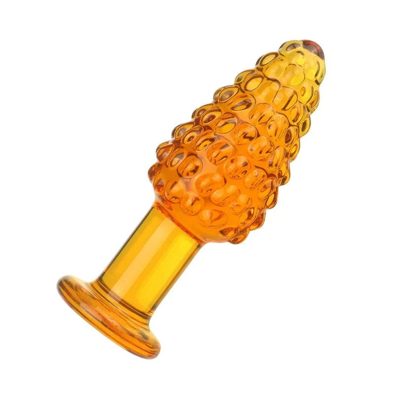 Holiday Glass Anal Plug - Festive Candy Cane Design