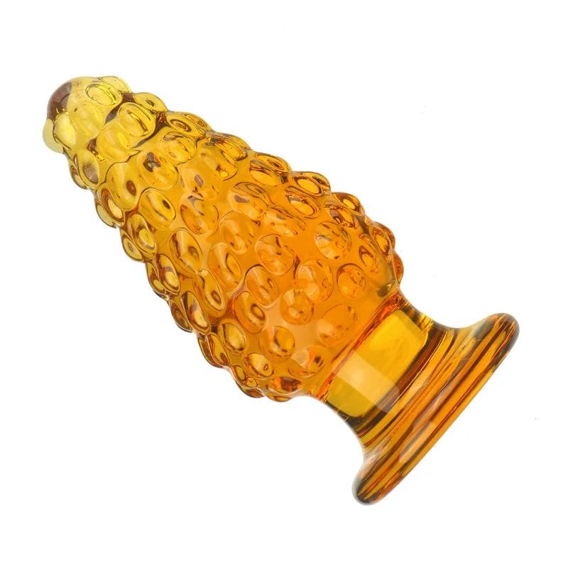 Holiday Glass Anal Plug - Festive Candy Cane Design