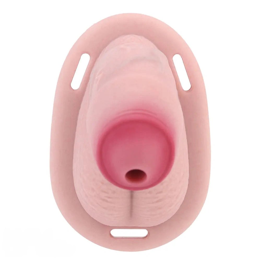 Hollow Chastity Masturbator - Silicone Cock Sleeve Toy