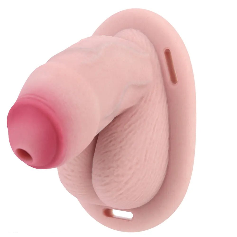 Hollow Chastity Masturbator - Silicone Cock Sleeve Toy