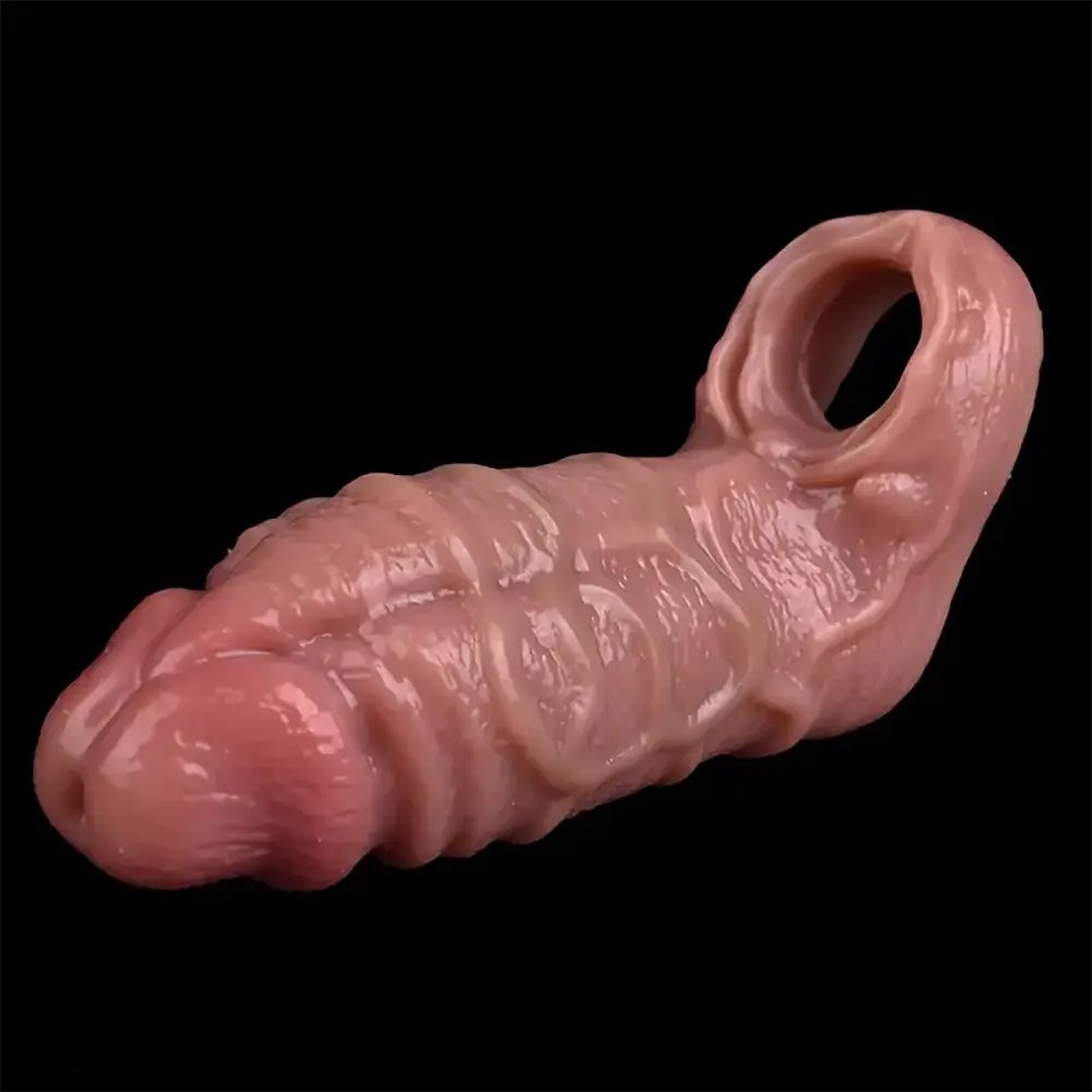 Hollow Cock Sleeve Dildo - Realistic Extension Sheath