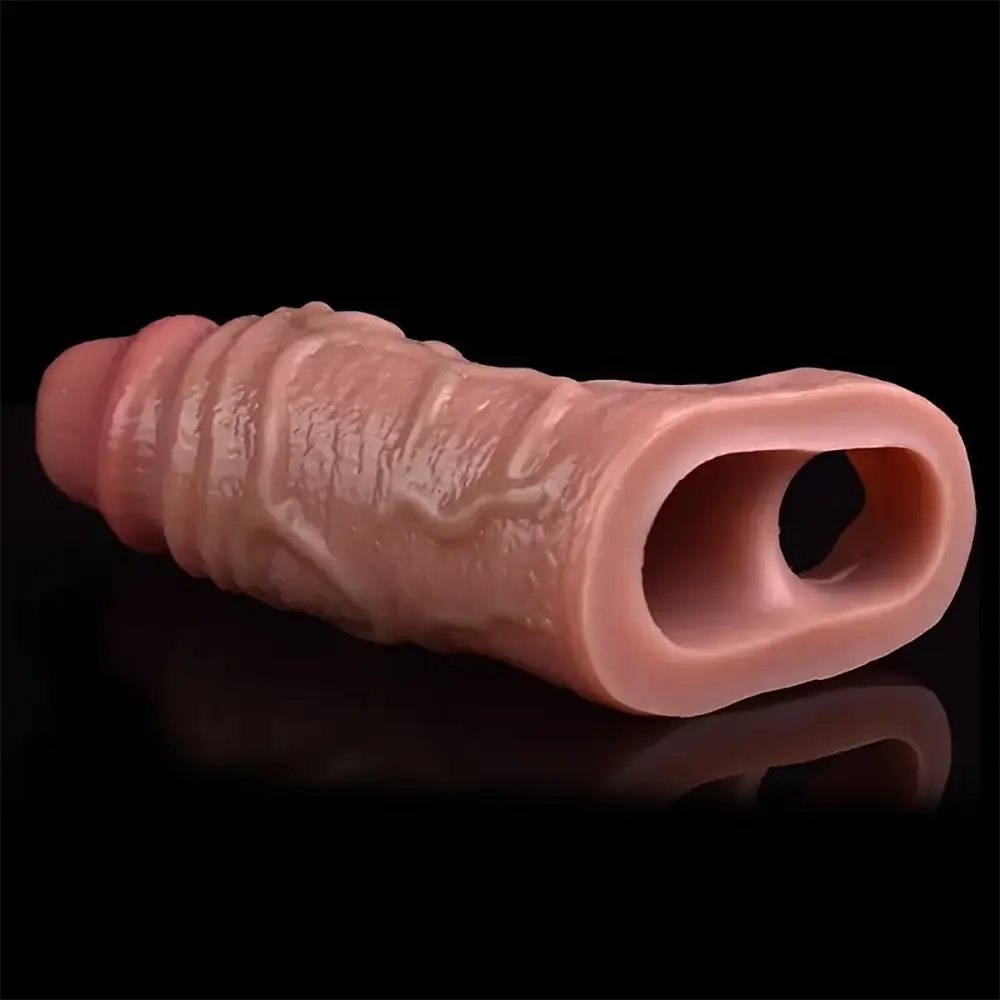 Hollow Cock Sleeve Dildo - Realistic Extension Sheath