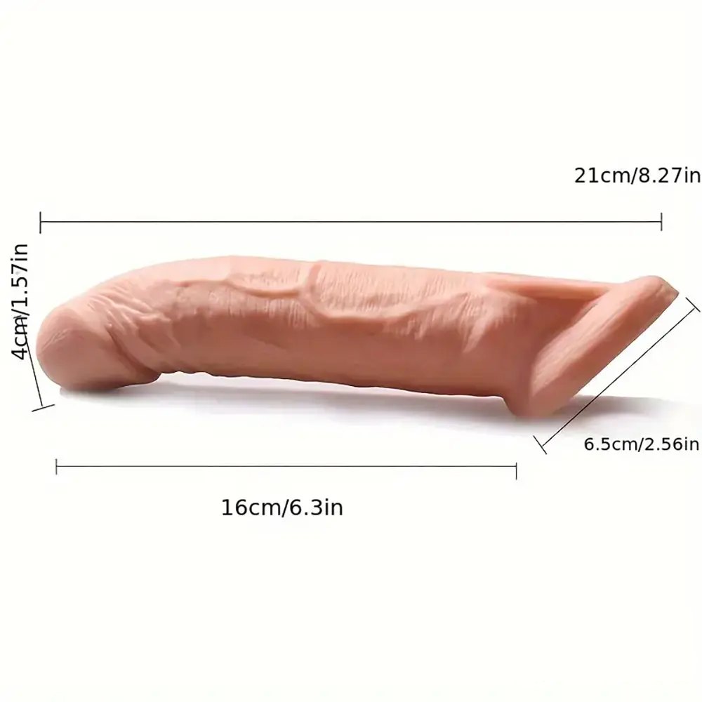 Hollow Cock Sleeve Extender - Big Dildo Penis Sleeve