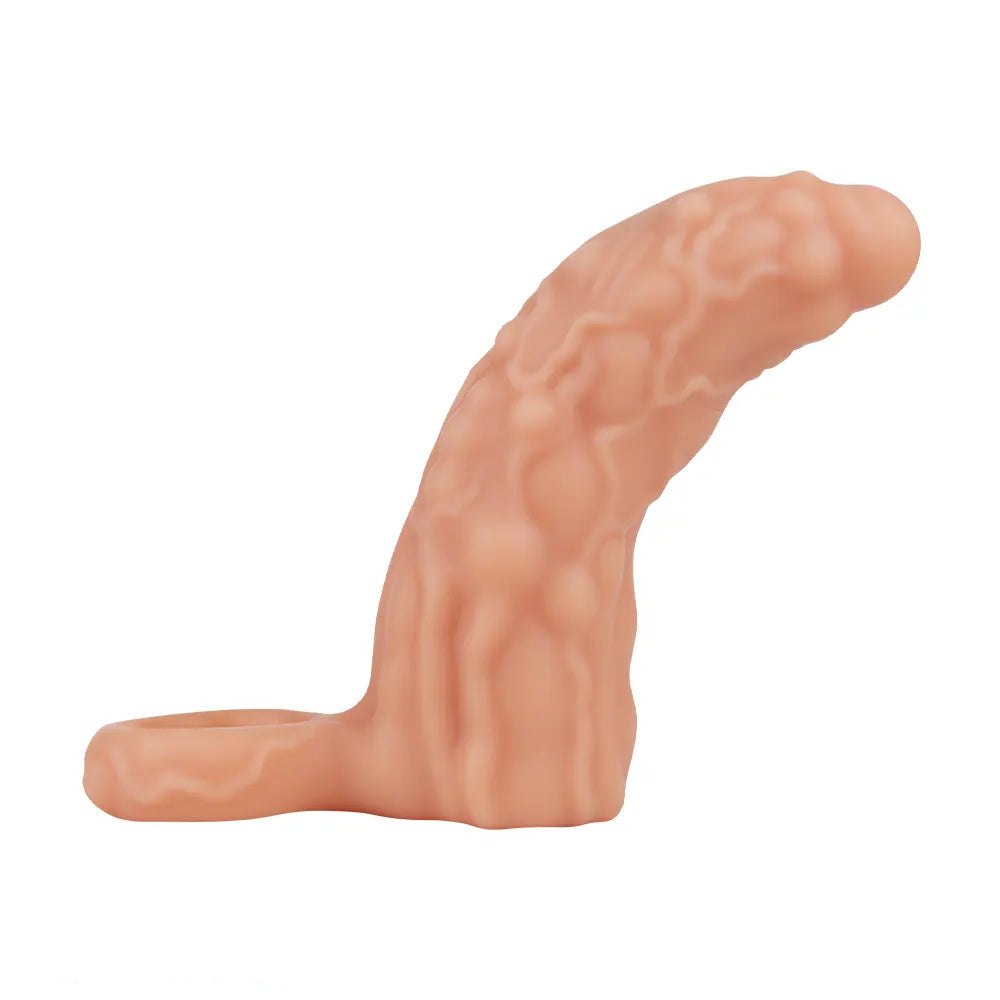Hollow Cock Sleeve With Ring - Realistic Penis Extension Sleeve