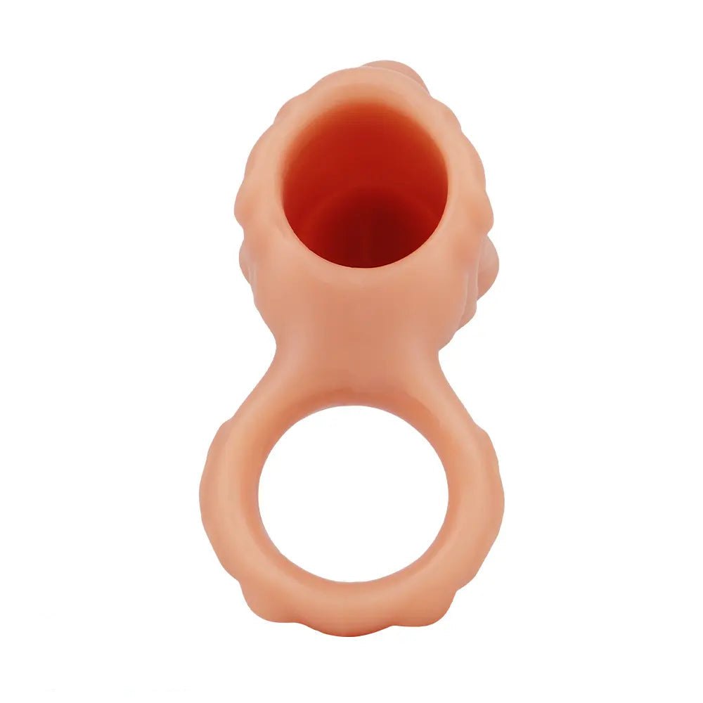 Hollow Cock Sleeve With Ring - Realistic Penis Extension Sleeve