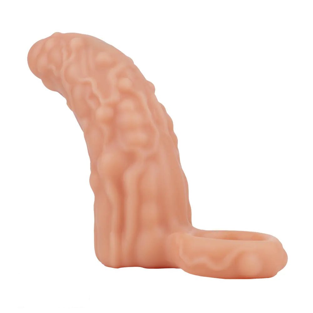 Hollow Cock Sleeve With Ring - Realistic Penis Extension Sleeve