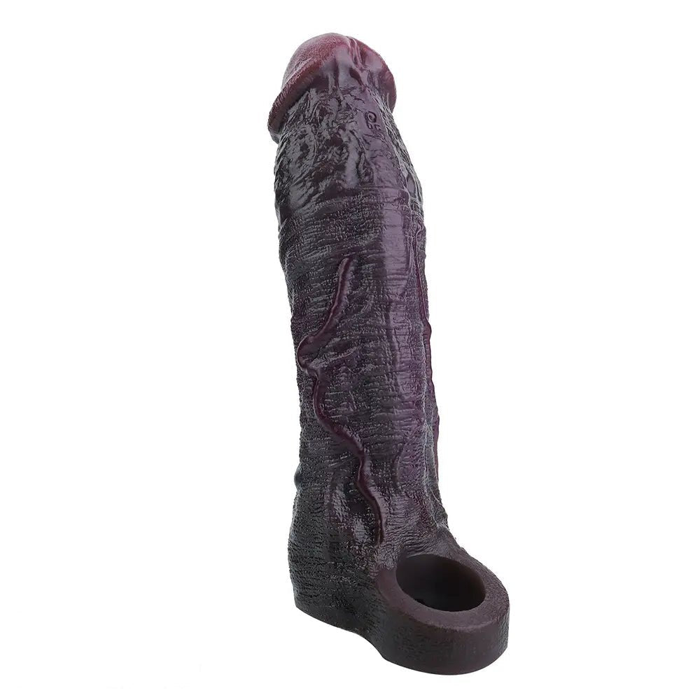 Hollow Coffee Realistic Sleeve - Big Silicone Dildo Sleeve