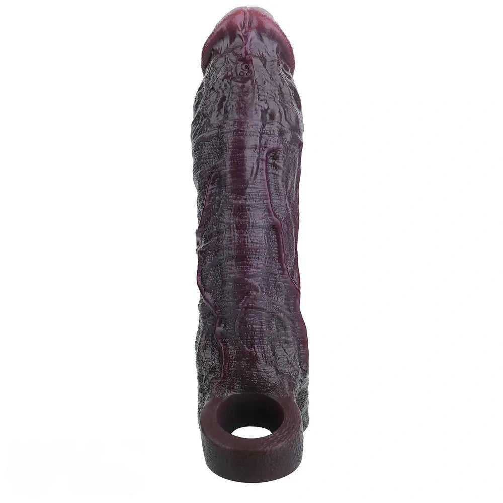 Hollow Coffee Realistic Sleeve - Big Silicone Dildo Sleeve