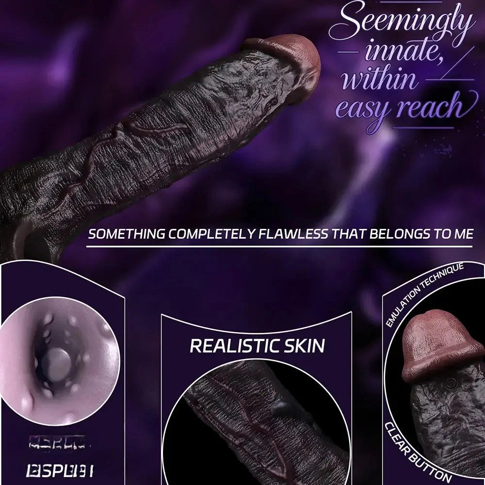 Hollow Coffee Realistic Sleeve - Big Silicone Dildo Sleeve