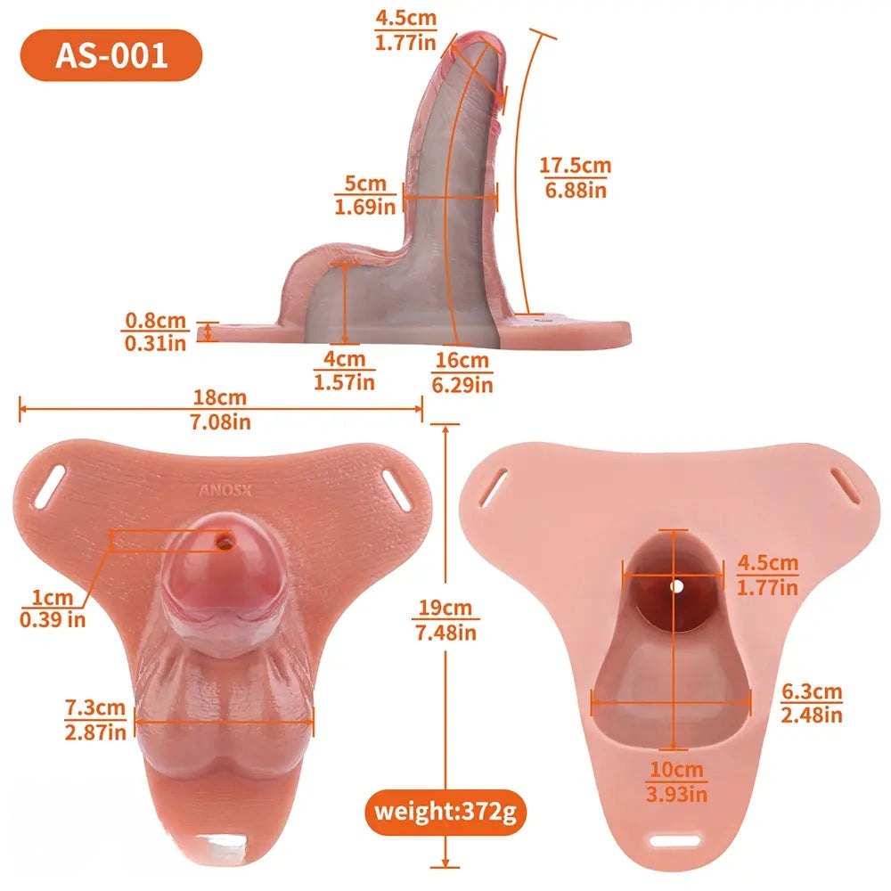 Hollow Strap-On Chastity Dildo - Strap On Hollow Dildo