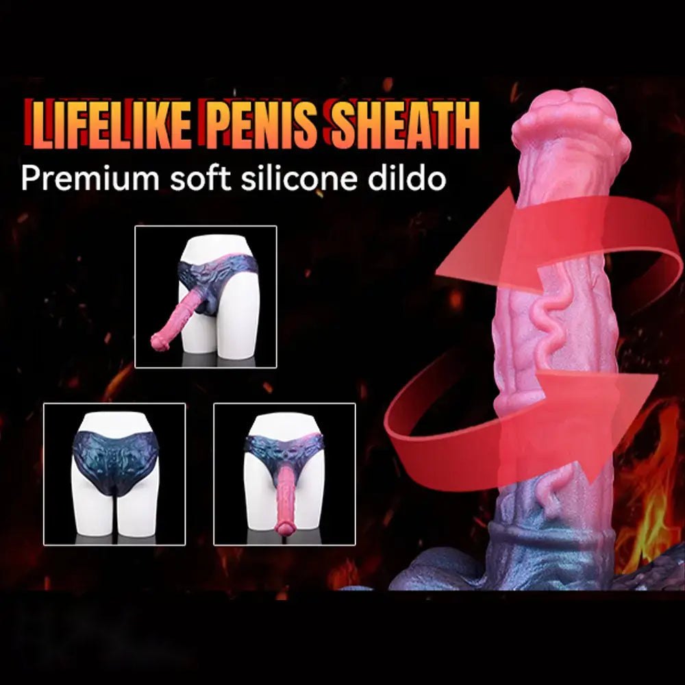 Hollow Horse Dildo Strap-On Harness - Silicone Strap-On Dildo