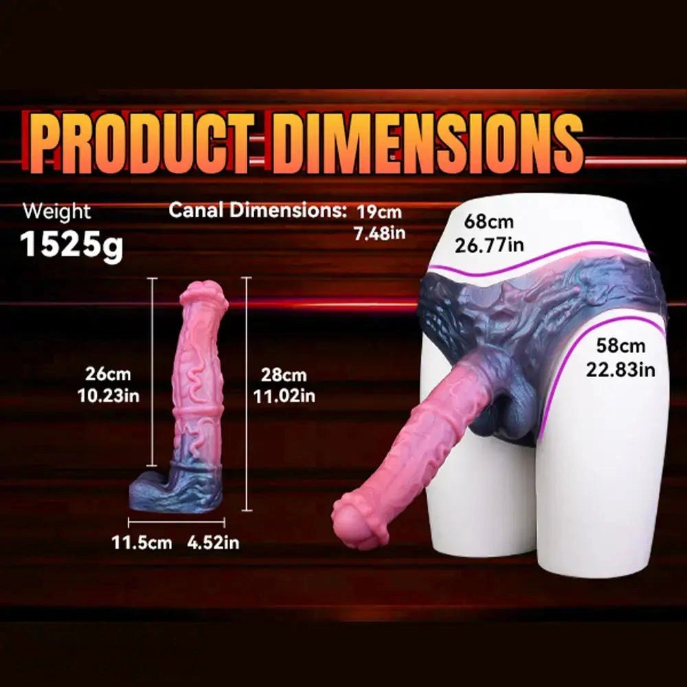 Hollow Horse Dildo Strap-On Harness - Silicone Strap-On Dildo