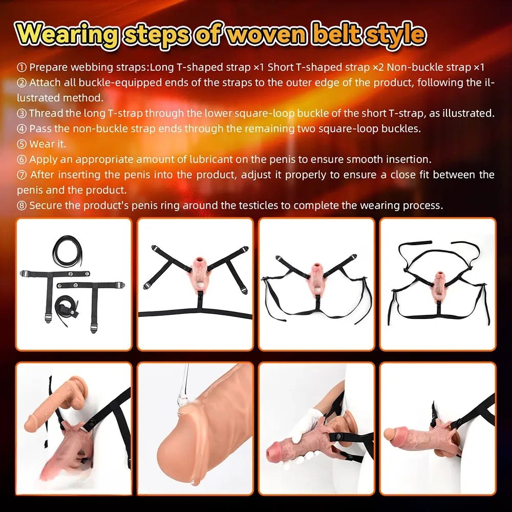 Hollow Penis Extender Sleeve 5.19 in - Male Masturbator