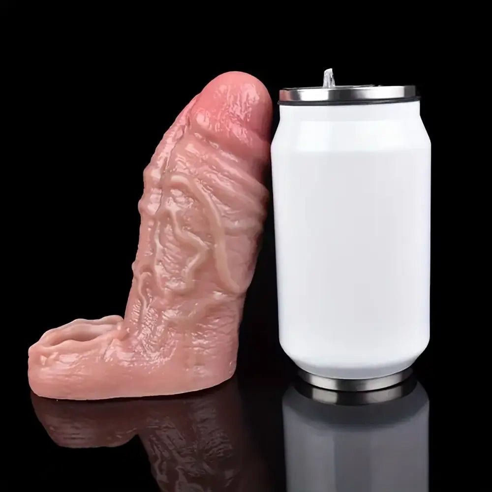 Hollow Penis Sleeve With Cock Ring - Silicone Sleeve Ring