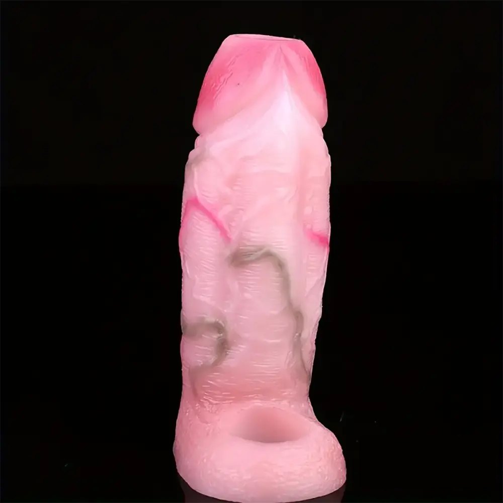 Hollow Penis Sleeve Extender - Silicone Penis Sleeve