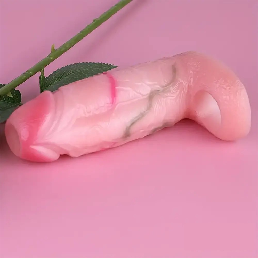 Hollow Penis Sleeve Extender - Silicone Penis Sleeve