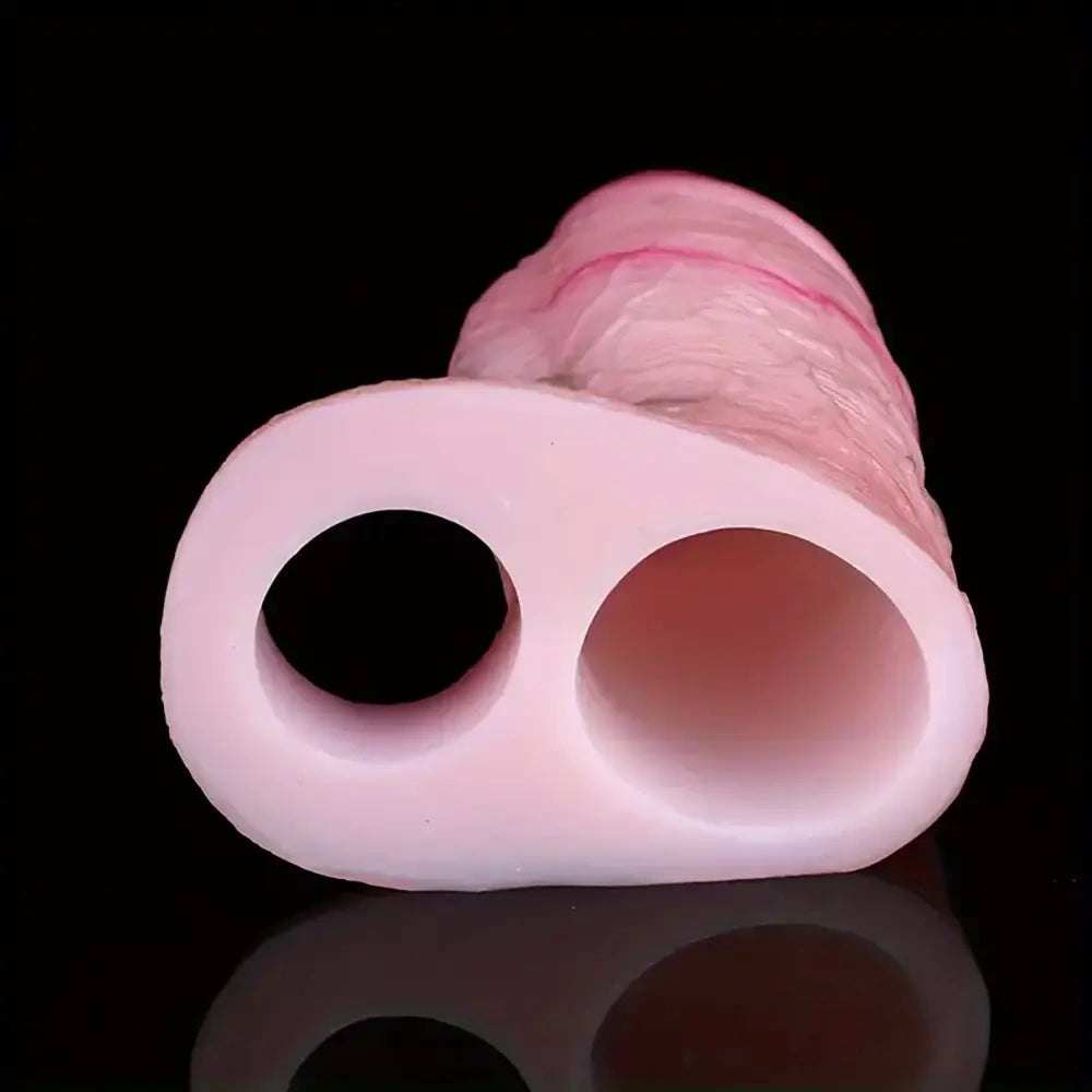Hollow Penis Sleeve Extender - Silicone Penis Sleeve