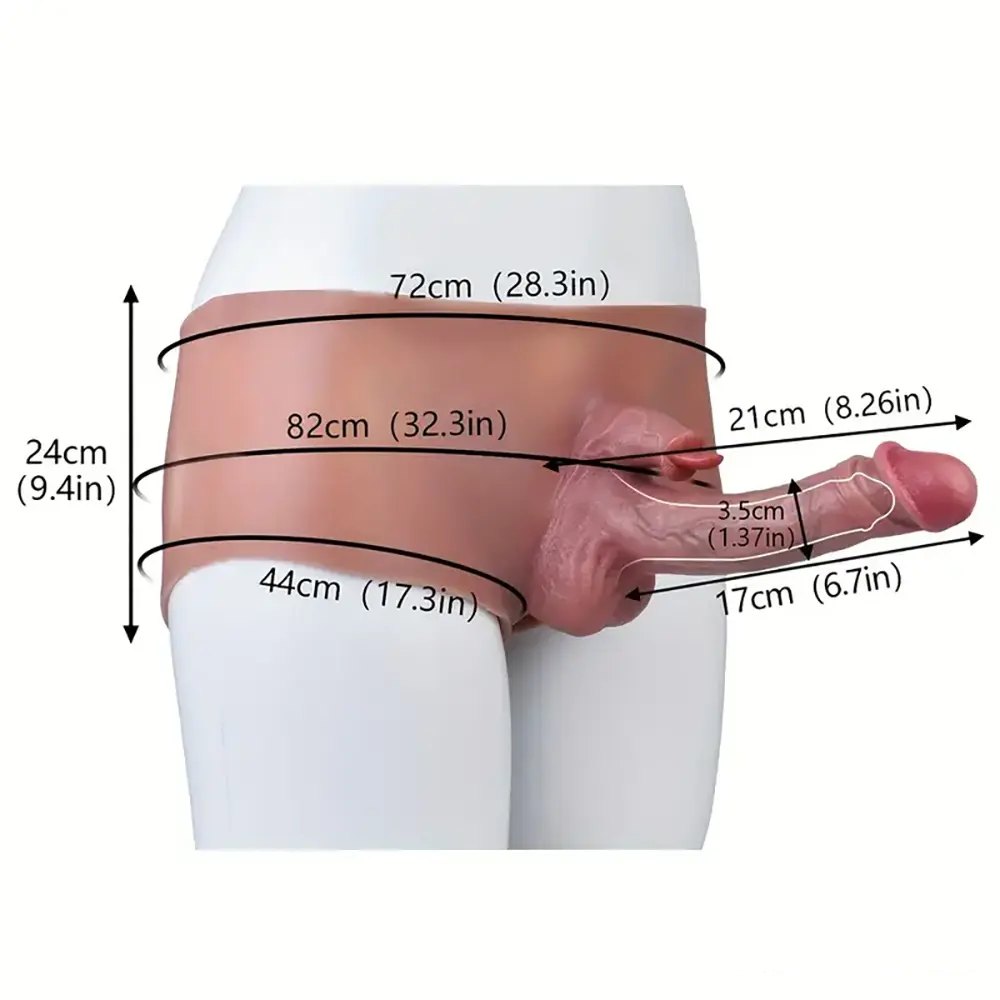 Hollow Realistic Dildo Sleeve 8in - Silicone Hollow Extension