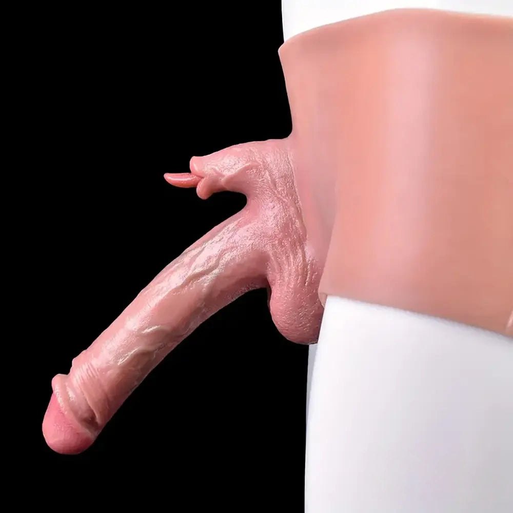 Hollow Realistic Dildo Sleeve 8in - Silicone Hollow Extension