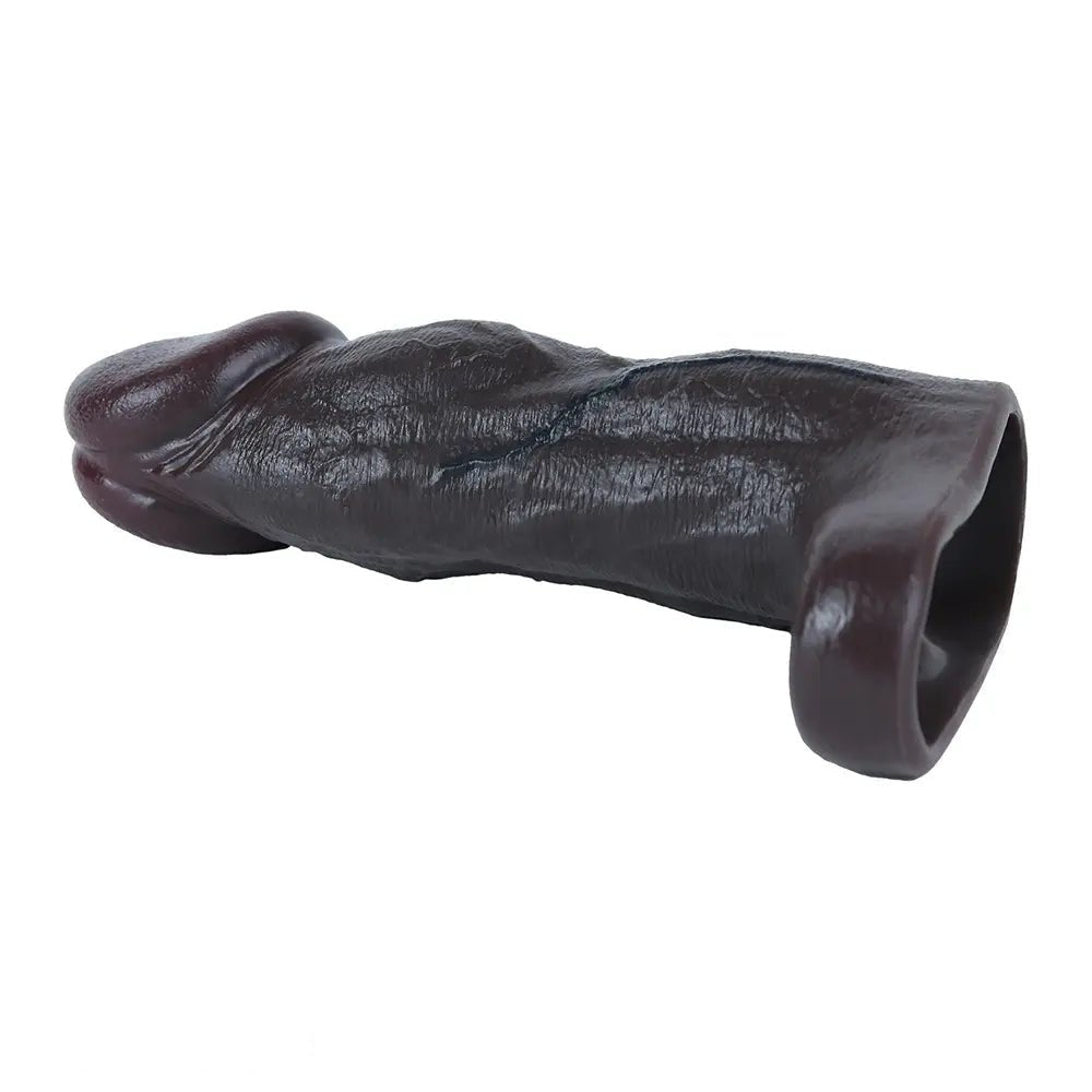 Hollow Realistic Penis Sleeve - Silicone Extender Dildo Sleeve