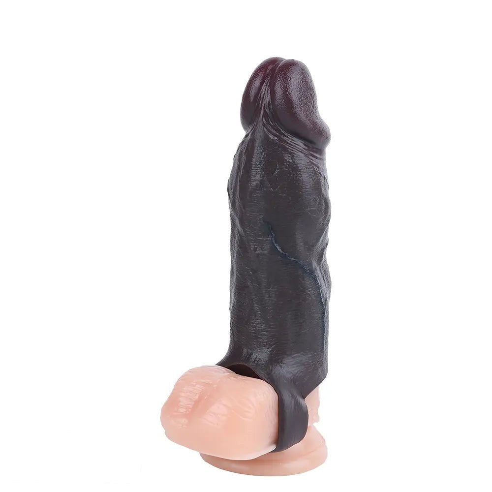 Hollow Realistic Penis Sleeve - Silicone Extender Dildo Sleeve