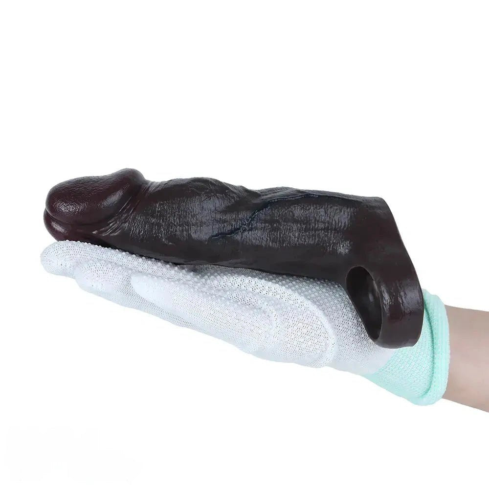 Hollow Realistic Penis Sleeve - Silicone Extender Dildo Sleeve