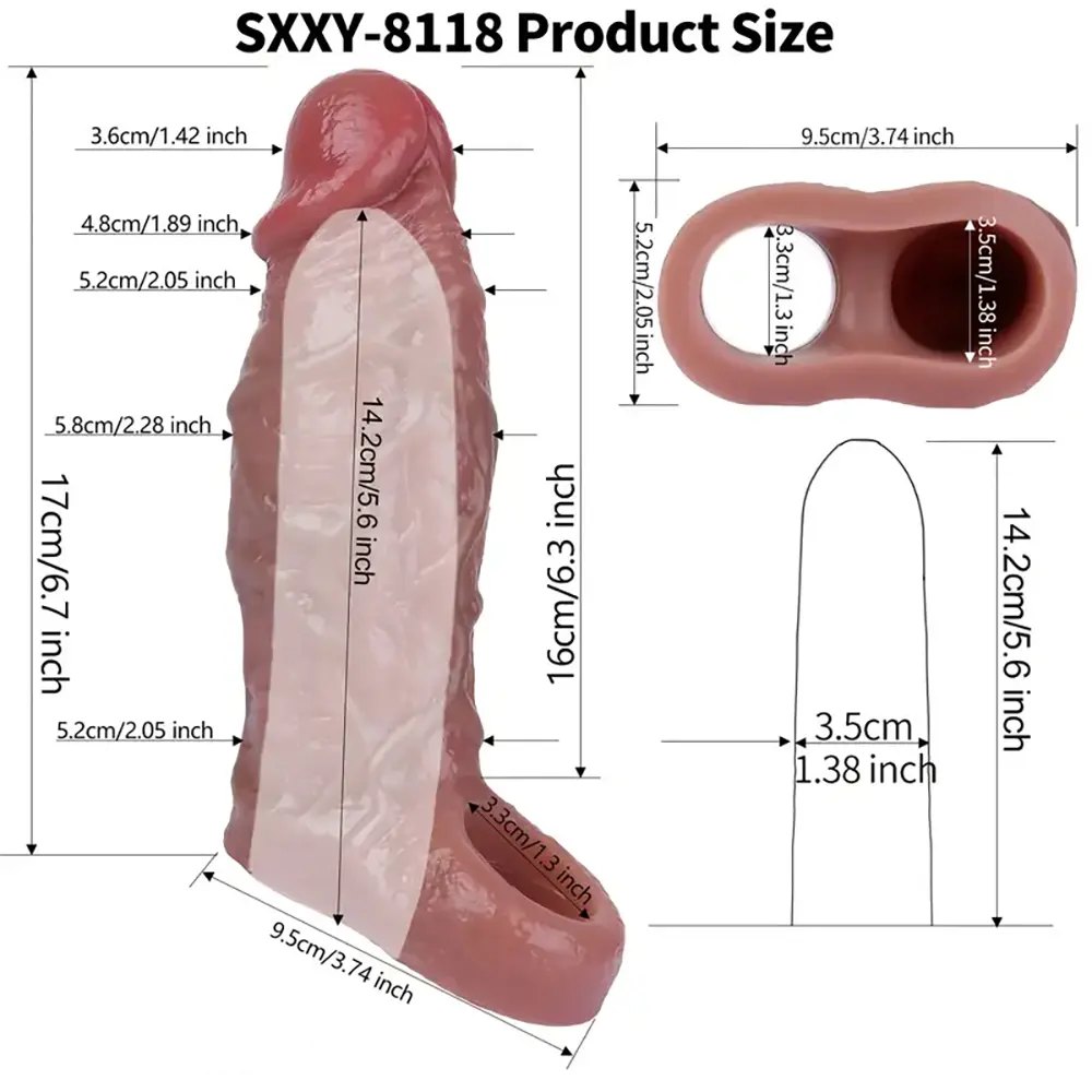 Hollow Dildo Sleeve With Ring - Realistic Silicone Dildo